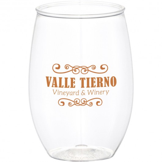 Plastic Stemless Wine Cups Clear